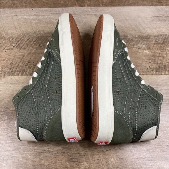 VANS The Lizzie Quilted Grape Leaf Green Skate Shoes Women's 10.5 Men's 9 NEW - Picture 7 of 10